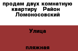 продам двух комнатную квартиру › Район ­ Ломоносовский › Улица ­ пляжная › Дом ­ 5 › Общая площадь ­ 49 › Цена ­ 2 600 - Ленинградская обл., Ломоносовский р-н, Лебяжье  Недвижимость » Квартиры продажа   . Ленинградская обл.